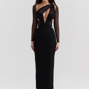 Elegant Hollow Out Bodycon Sexy Maxi Dress