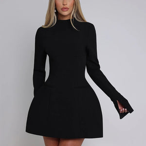 Long Sleeve Backless Sexy Mini Dress