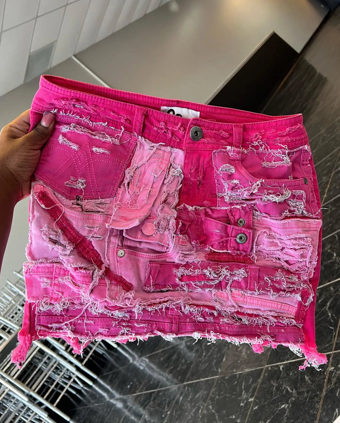 Goth Skirt Y2k Pink Punk Sexy Hot Mini Skirt