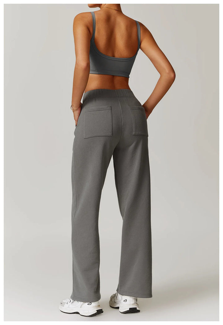2PCS Long Sleeve Crop Top High Waist Leggings