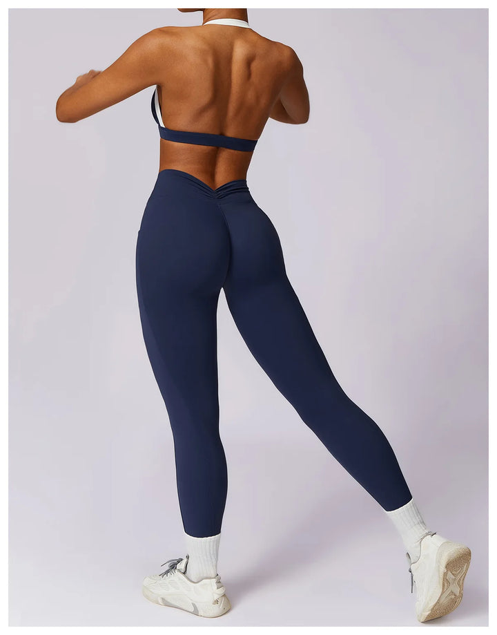 2PCS Long Sleeve Crop Top High Waist Leggings Sets