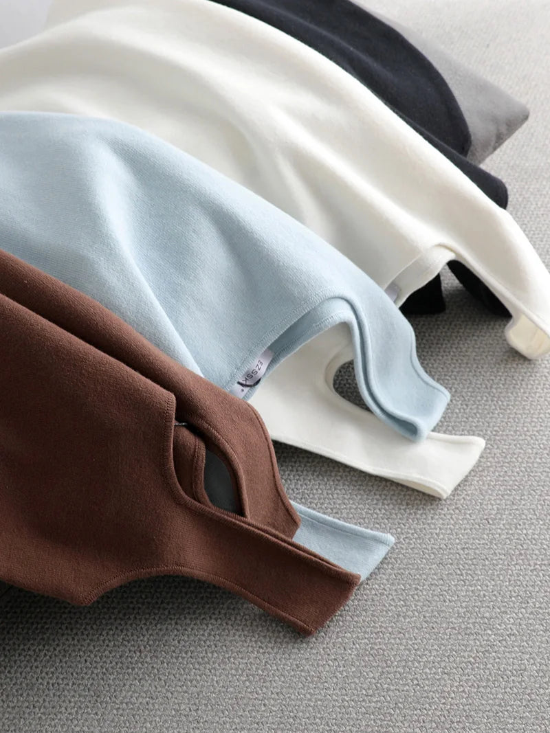 chic basic U-NECK Basic Tops