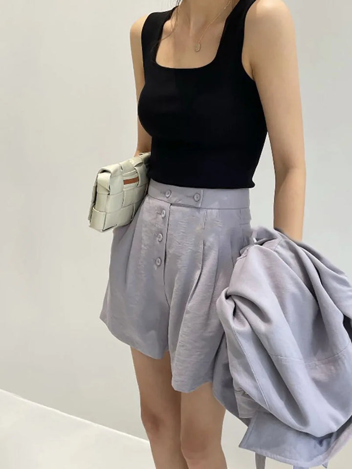 chic basic U-NECK Basic Tops