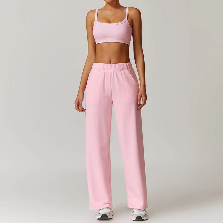 2PCS Long Sleeve Crop Top High Waist Leggings