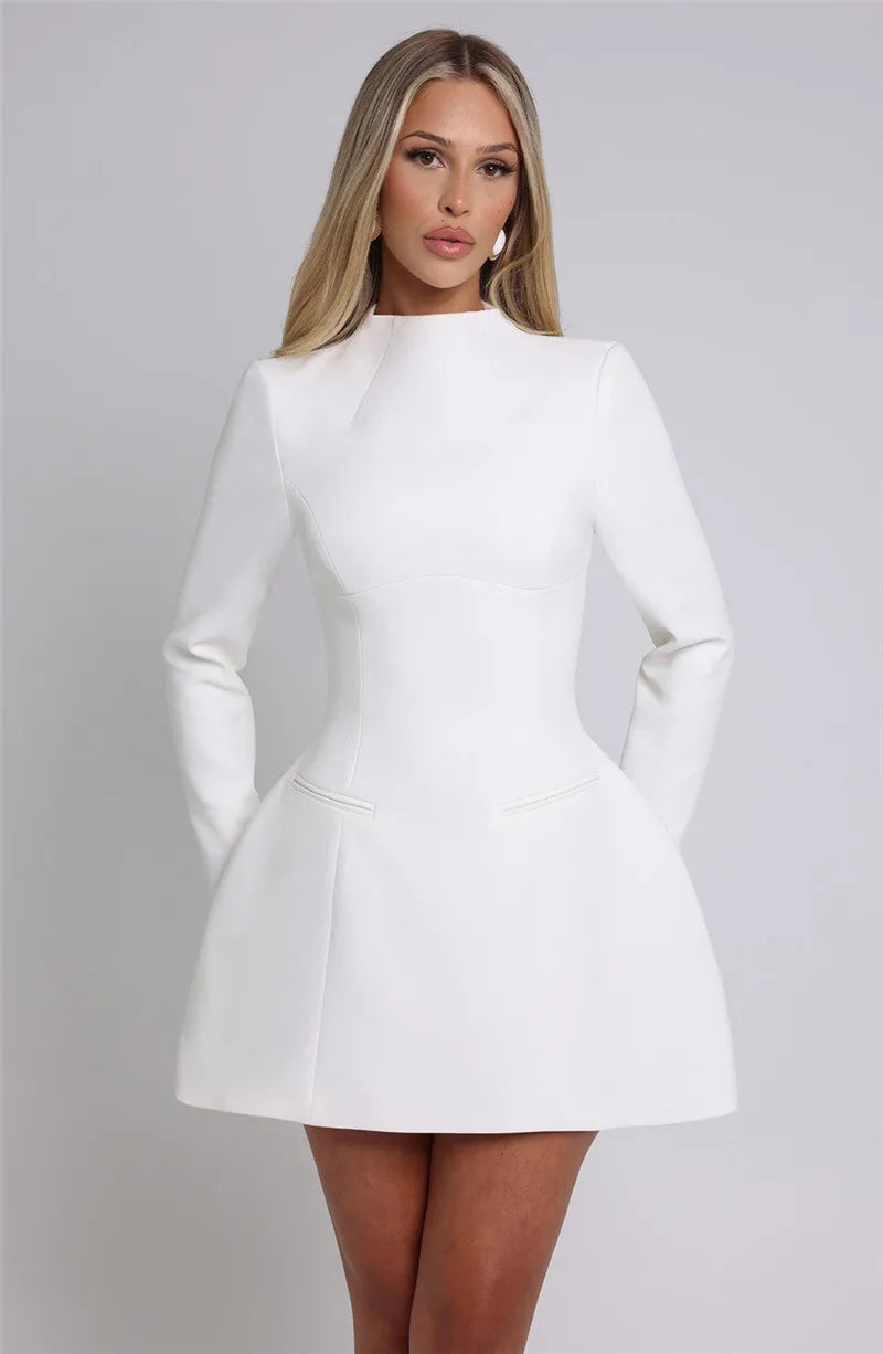 Long Sleeve Backless Sexy Mini Dress