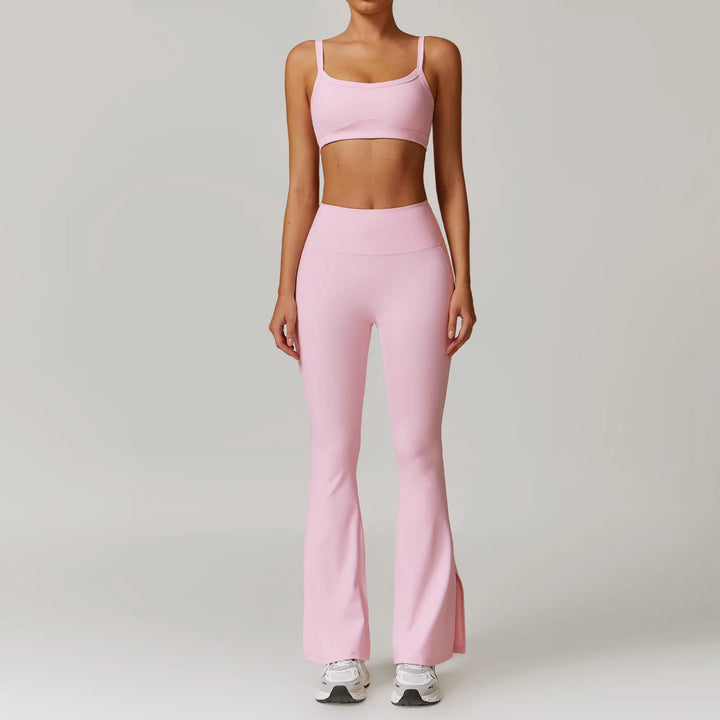 2PCS Long Sleeve Crop Top High Waist Leggings